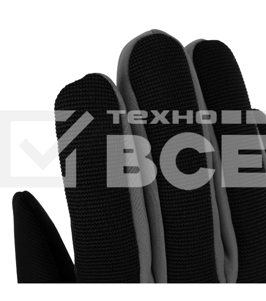 Перчатки универсальные Denzel 68094 двойные, работа с сенсорным экраном, вязаная манжета, размер 10