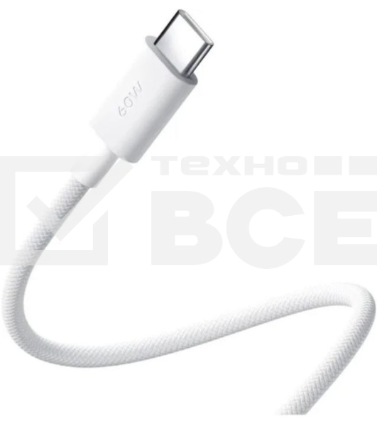 Кабель Xiaomi 3A Braided USB-C to USB-C Cable 1m белый