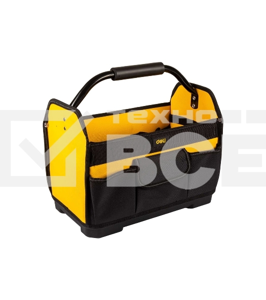Сумка для инструментов каркасная с жестким пластиковым дном Deli DL586111 7 карманов, без плечевого ремня, ткань Оксфорд 600D