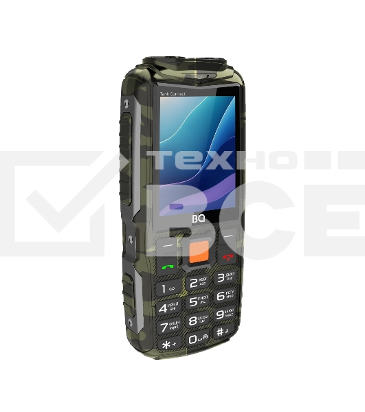 Мобильный телефон BQ 2430L Tank Connect камуфляж/серый