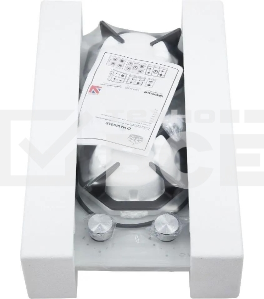 Газовая варочная панель Maunfeld EGHG.32.2CW/G, 2 конфорки, закаленное стекло, белый