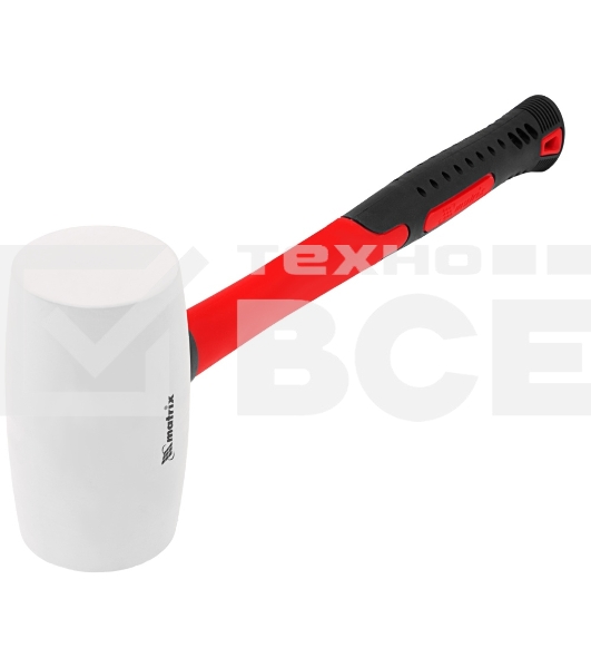 Киянка резиновая Matrix 11198 910 г, белая резина, фибергласовая рукоятка