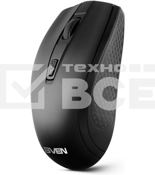 Мышь беспроводная SVEN RX-220W черный, 1600 dpi, радиоканал, USB, кнопки - 4
