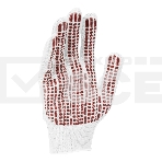 Перчатки трикотажные Сибртех х/б, ПВХ-гель Протектор, для точных работ, 13 класс, фото3