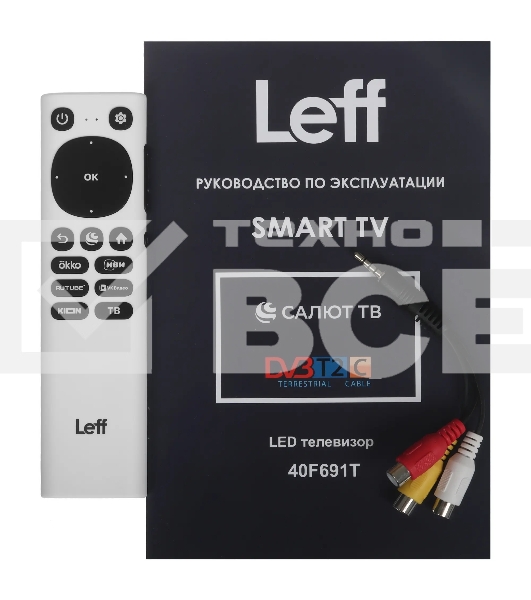 Телевизор LEFF 40' 40F691T белый DLED FHD 60Hz Салют