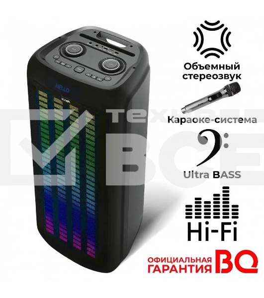 Портативная Bluetooth-колонка BQ PBS2010 черный 100 Вт
