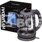 Чайник электрический Hyundai HYK-G1003 1.7л. 2200Вт серый (корпус: стекло), фото4