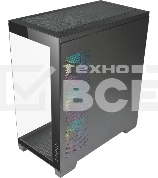 Компьютерный корпус Azza COVE черный без БП ATX 6x120mm 2x140mm 1xUSB2.0 1xUSB3.0 audio bott PSU