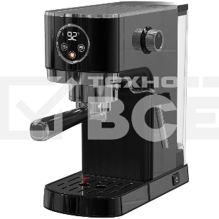 Кофеварка рожковая Korting KCM 1002 EN чёрный, молотый, 1.2 л, 1350 Вт, 20 бар