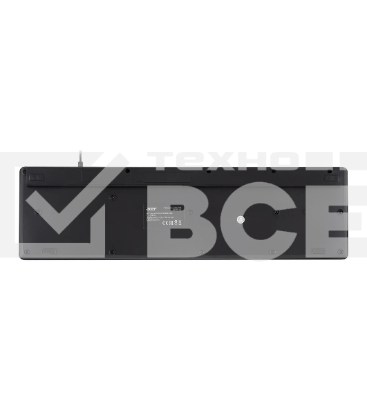 Клавиатура Acer OKW122 проводная, USB, черный