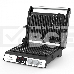 Электрический гриль BQ GR3002 Black-Steel. Мощность:2000 Вт /STONE Non-Stick Мраморное антипригарное покрытие / Съемные панели легкая очистка / 3 в 1 гриль, барбекю, духовка / ГРИЛЬ жарьте стейки и бифштексы ребрышки и крылышки / БАРБЕКЮ обжаривайте ломти, фото4
