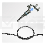 Кабель USB REXANT 18-7076 3в1 со съемными магнитными портами, Type-С (2A), Lightning (2,4A), Micro USB (2A), 1,2м, в черной оплетке, с LED подсветкой, фото3