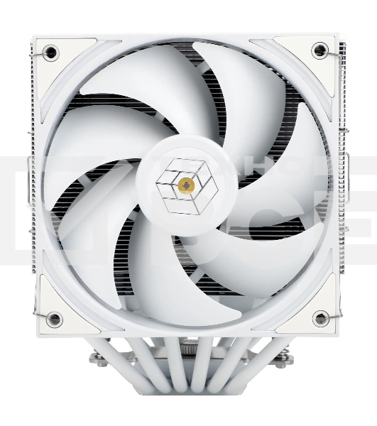 Кулер для процессора Thermalright Royal Pretor 130 белый (4-pin PWM, 158mm, Ni/Cu, 6x6mm, 1x120+1x130mm, 80.45CFM/81.88CFM, 29.4dBA/28.3dBA, 2150PM/1750RPM, S: 1200, 1700, 1851, 2011, 2066, 115X, AM4, AM5, white)
