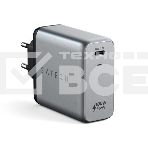 Сетевое зарядное устройство Satechi ST-UC100WSM-EU Charger 100W с технологией GaN Power, серый космос, фото 1