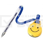 Ручка гелевая Deli E6793blue, d=0.5мм, синие чернила, на подставке сменный стержень, линия 0.35мм, фото3