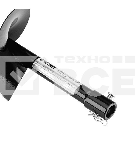 Шнек для грунта Denzel E-150, диаметр 15 0мм, длина 80 0мм, соединение 20 мм, несъемный нож