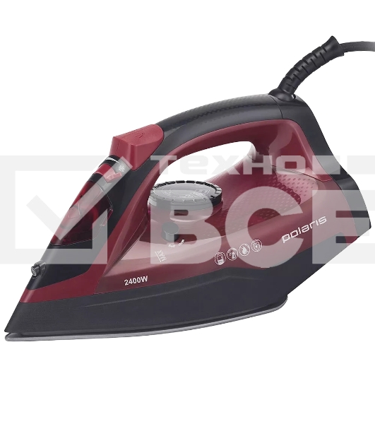 Утюг Polaris PIR 2478K черный/алый