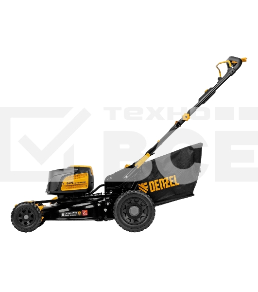 Газонокосилка аккумуляторная самоходная бесщет. Denzel RLMS560-62, 560 мм, Li-ion, 62В