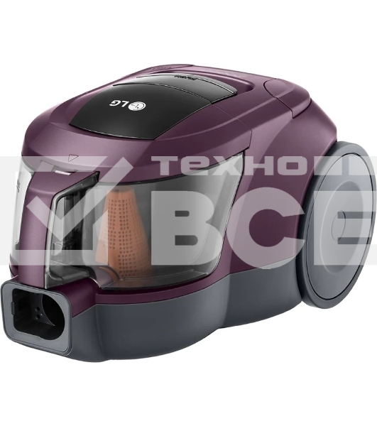 Пылесос LG VC5420NHTCW фиолетовый, 380/2000 Вт, уборка сухая, пылесборник контейнер 1.3 л