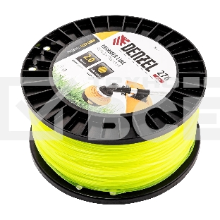 Леска для триммера Denzel круглая, 2,0мм х 276м, на DIN катушке FLEX CORD