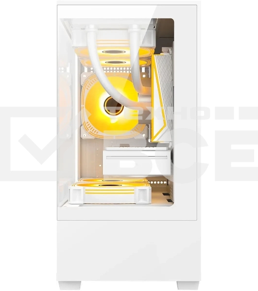 Компьютерный корпус Bloody CC-125 белый без БП mATX 5x120мм 2xUSB2.0 1xUSB3.0 audio bott PSU