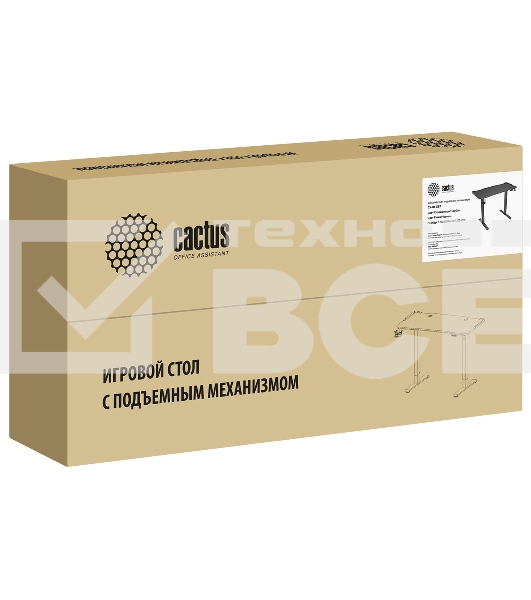 Стол Cactus CS-ED-GBK столешница МДФ карбон, каркас черный