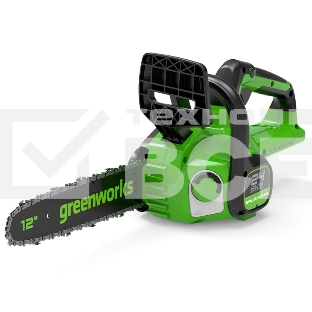 Цепная пила аккумуляторная GreenWorks GD24CS30K2, 24V, 30см, бесщеточная, c АКБ 2 Ач и ЗУ (2007007UA)