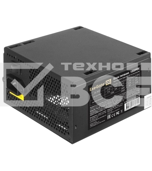 Блок питания ExeGate  1000PPE (EX292161RUS-PC), 1000Вт, 120мм, черный