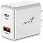 Адаптер Genius PD-20AC. Мощность 20Вт. Совместимость (порт USB-C и порт USB-A), фото 1