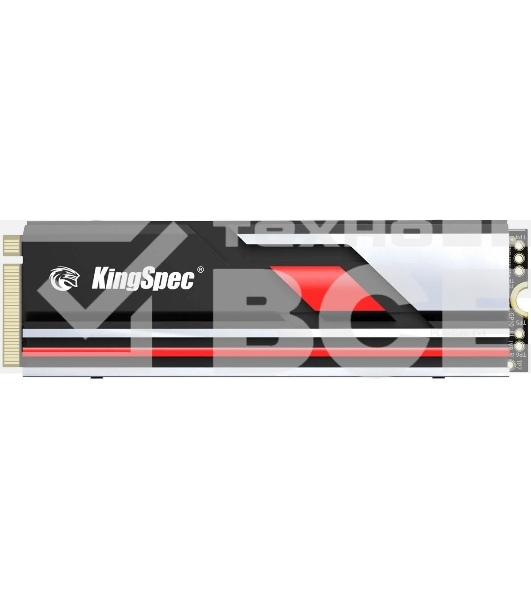 Накопитель SSD KingSpec XG7000, 2Tb, PCIe 4.0 x4, M.2 2280, NVMe, R/W 7400/6600, с радиатором
