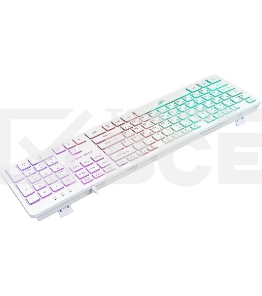 Клавиатура проводная Dialog Gan-Kata KGK-17U WHITE - игровая с RGb-подсветкой, USB, белая