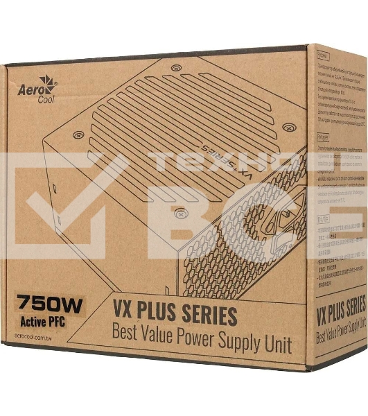 Блок питания Aerocool/Formula VX-750 PLUS, 750Вт 120мм, черный