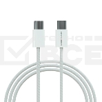 Кабель MORE CHOICE (4620202550385) K77a нейлон USB 3.0A PD 100W для Type-C Type-C 1 м белый, фото 1