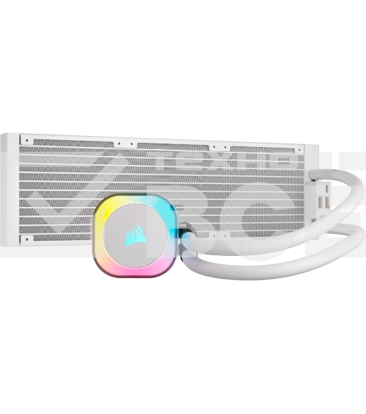 Система жидкостного охлаждения Corsair iCUE LINK H150i RGb (360мм, белый, RGb/Fans: 3x120мм, 63.1CFM, 37dBA, 2400RPM/Rad thickness 27мм/S: 1851, 1700, 1200, 115X, AM5, AM4)