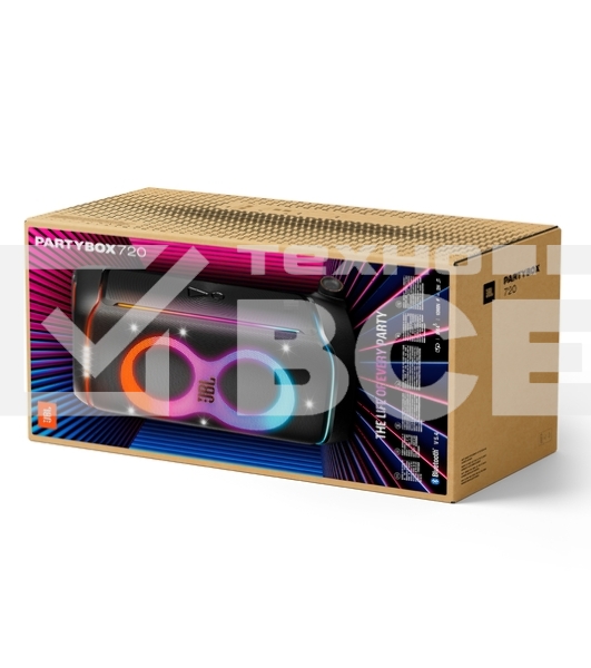 Минисистема Hi-Fi JBL PartyBox 720 черный/оранжевый 800Вт USB BT