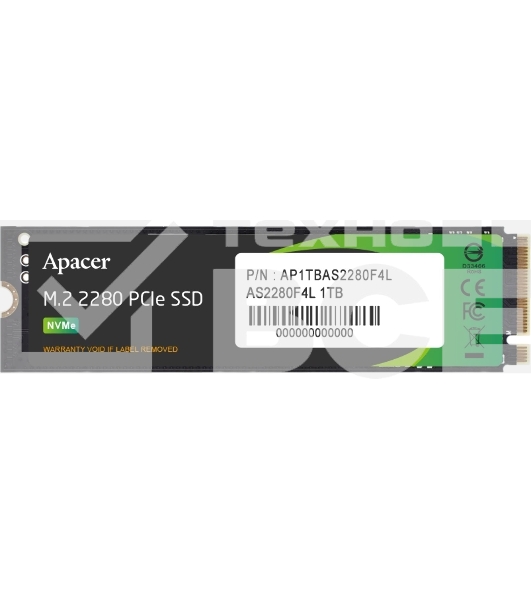 Накопитель SSD M.2 2280 1TB NVMe PCIE 5.0 x4 12000/11800 AP1TBAS2280F4L-1 APACER