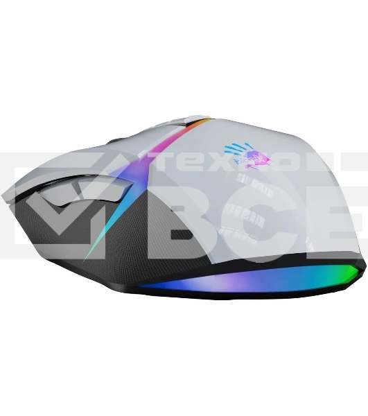 Мышь проводная A4Tech Bloody W60 Max белый, 10000 dpi, USB, кнопки - 10