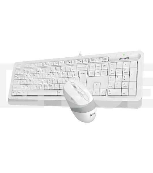 Комплект клавиатура+мышь A4Tech FStyler F1010 проводной, USB, 1600 DPI, белый/серый