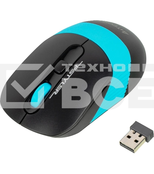Комплект клавиатура+мышь A4Tech FStyler FG1010 беспроводной, USB, 2000 DPI, чёрный/синий