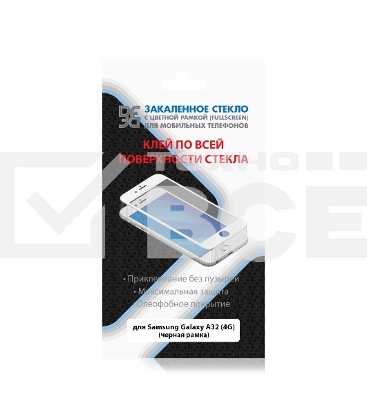 Защитное стекло для экрана DF sColor-118 черный для Samsung Galaxy A32 1шт. (DF SCOLOR-118 (BLACK))