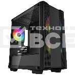Компьютерный корпус DeepCool CC360 ARGB (R-CC360-BKAPM3-G-1) (mATX, без БП, 2xUSB, с окном), фото 1