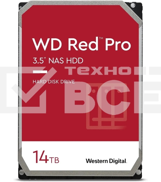 Жесткий диск WD SATA-III 14TB WD142KFGX NAS Red Pro (7200rpm) 512Mb 3.5
