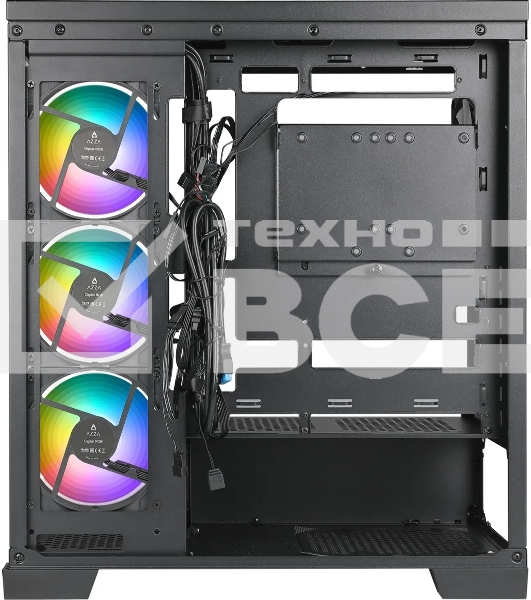 Компьютерный корпус Azza COVE черный без БП ATX 6x120mm 2x140mm 1xUSB2.0 1xUSB3.0 audio bott PSU