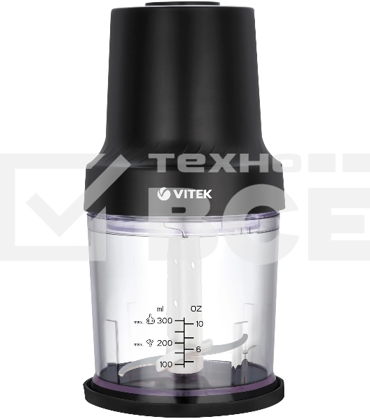 Измельчитель электрический Vitek VT-7131 0.3л. 800Вт черный