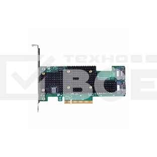 HBA-адаптер Broadcom 9600-16i SGL (05-50111-00)  PCIe v4 x8 LP, Tri-Mode SAS/SATA/NVMe 24G HBA, 16port (2*int SFF8654), SAS4016 IOC, RTL