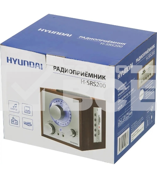 Радиоприемник настольный Hyundai H-SRS200 вишня USB SD/MMC
