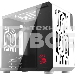 Компьютерный корпус Bloody BD-CC110 белый без БП mATX 5x120mm 2xUSB3.0 audio