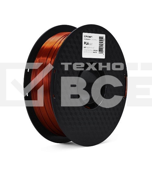 Филамент Crown Micro CM-FILPLAS004R PLA Silk 1.75 1кг медно-красный
