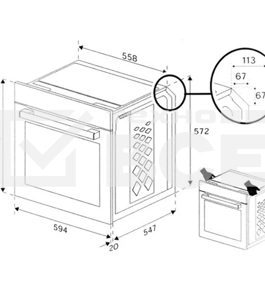 Электрический духовой шкаф Beko BBIM13301B, черный