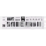 Клавиатура MIDI [231521] Arturia [KeyLab Essential 49 mk3 White] 49 клавиш, LCD дисплей, 9 энкодеров, 8 пэдов, 9 фейдеров, 12 кнопок управления, колеса высоты тона и модуляции, 1/4